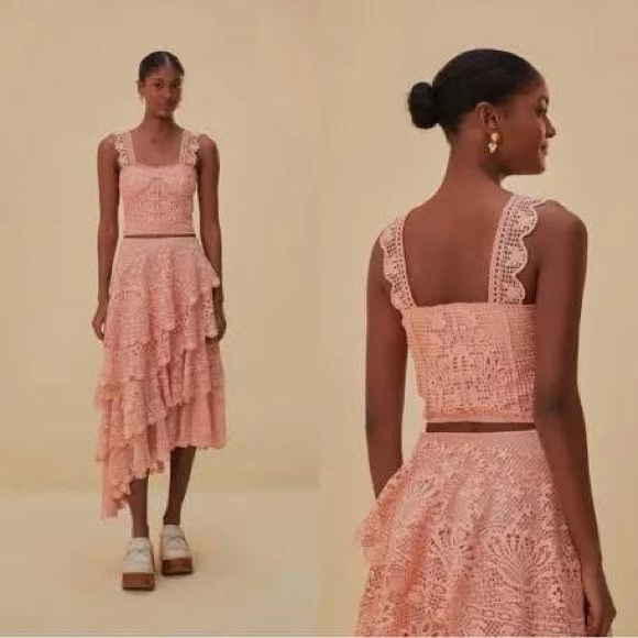 Pink Lace Ruffle Farm Rio set NWT - Picture 1 of 2